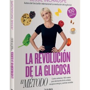 la revolución de la glucosa método ilustrado con alimentos saludables y niveles de azúcar equilibrados